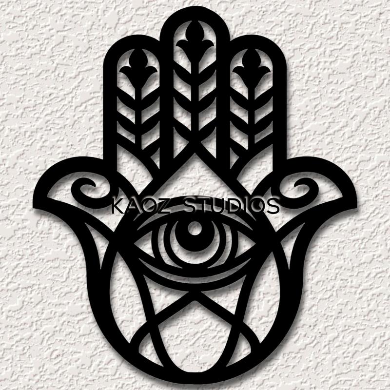 hamsa hand wall art all seeing eye wall decor mandala decoration spiritual