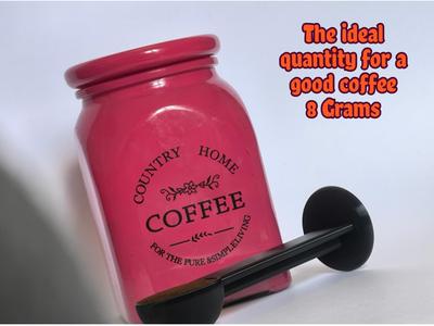 Coffee measuring cup and press 