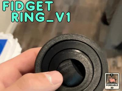 Ultimate GYRO Fidget Ring v1 - PRINT IN PLACE