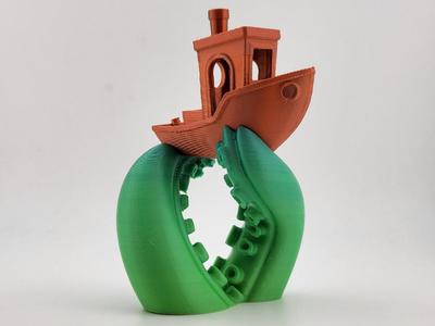 Benchy stand tentacle kraken display