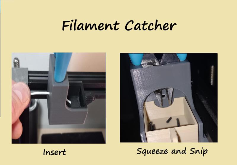 Cutter mount and filament bin
