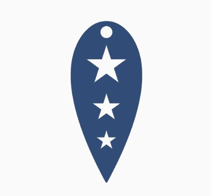 3 Stars Teardrop.stl