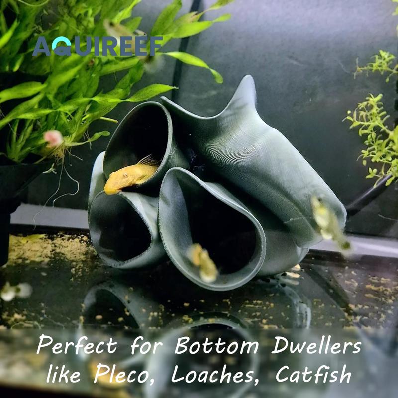 Aquarium Fish Tunnel Cave, Pleco Hide, Cichlid Shelter, Fish House, Fish Tank 3D Printable Design