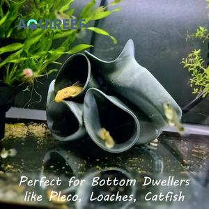 Aquarium Fish Tunnel Cave, Pleco Hide, Cichlid Shelter, Fish House, Fish Tank 3D Printable Design
