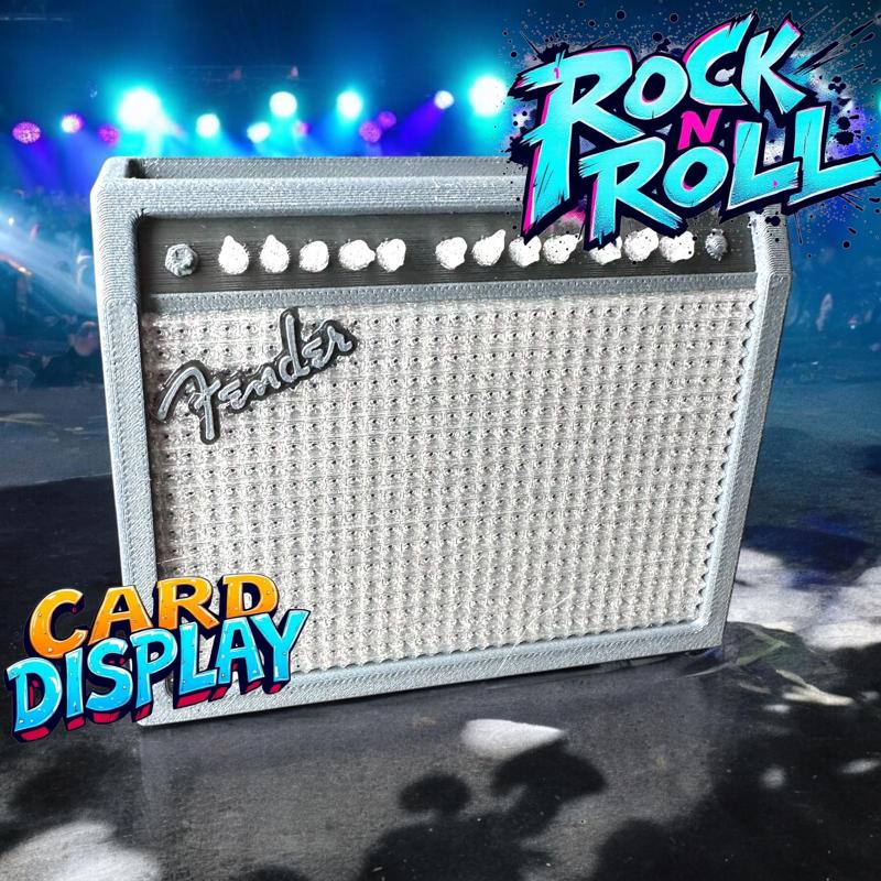 Fender Guitar Amplifier, Business Card Display and Pick Holder