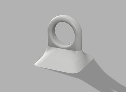 Glue on wall loop