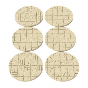 3D Printable Cracked Tile Base Toppers – 32mm Round Miniature Bases