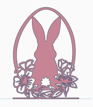 Floral Easter Bunny Egg.stl