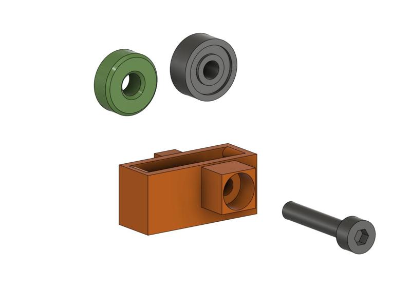 Bearing POM 623 example housing with m3 screw axis