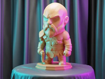 The God Of War Kratos Inspired Chibi Figure