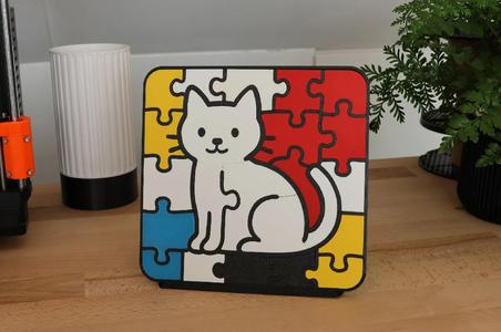 Cat Puzzle (Piet Mondriaan Puzzle Series 1/3)   