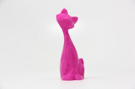Low Poly Leaning Cat
