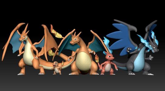 Pokemon  Charmander Charmeleon Charizard Mega Evolution