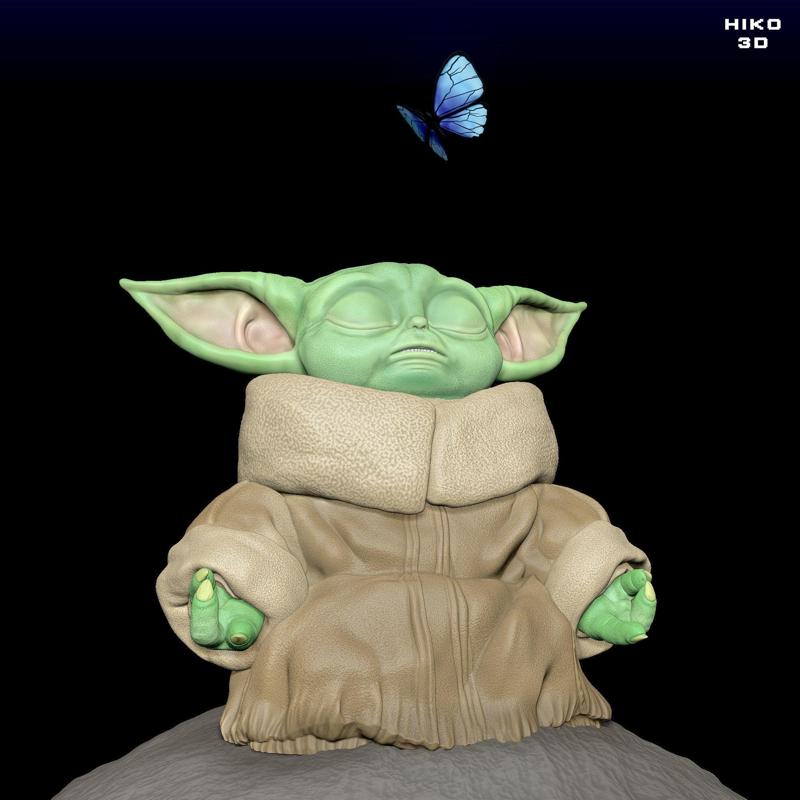 Baby Yoda Meditation - Grogu The Child - The mandalorian -