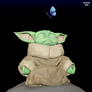 Baby Yoda Meditation - Grogu The Child - The mandalorian -
