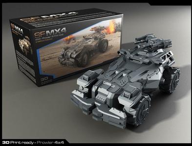 MX4-APC 3D Print futuristic armored vehicle