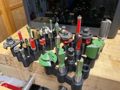 Router Bit Holder 1/4", 1/2", 3/8", 8mm