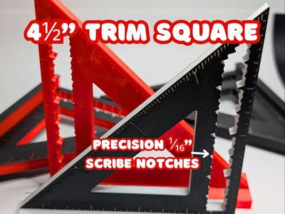 4 1/2 Inch Trim/Rafter Square - w/ Scribe Markers