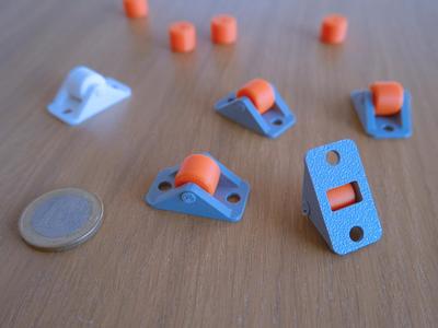 Mini Linear Cart Wheels / Casters - No hardware