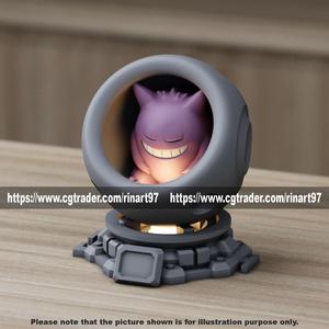 Gengar in healing machine pods from pokemon