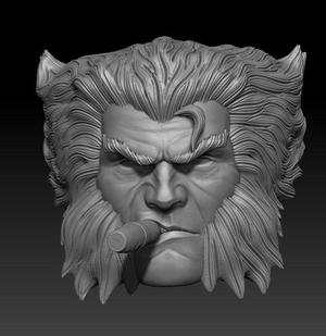 Logan Wolverine with cigarette head sculpt for figure