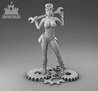 The girl with the wrench