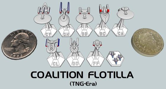MicroFleet TNG-Era Coalition Flotilla Starship Pack