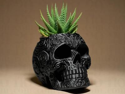 SKULL shaped Pot Cover / Organizer   