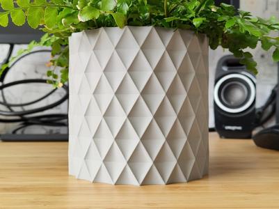 Inverted quilted Pot and Planter for House Plants - Vase mode