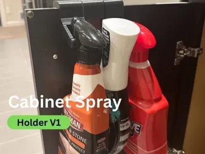 Kitchen Cabinet Spray Holder   