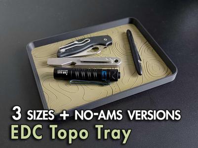 EDC Topo Tray (Catch all) in 3 Sizes - topographic
