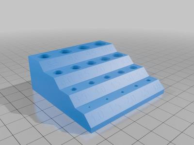 Drill stand 1mm to 10mm in 0.5mm steps