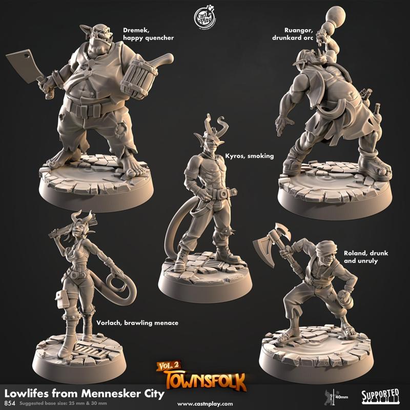 Lowlifes from Mennesker City (Pre-Supported) | Cast n Play