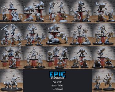 Beast Hunt Set / Gnoll & Werewolf Encounter / Warg & Bugbear Collection / Pre-Supported