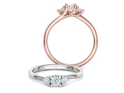 Three Stone Engagement ring Paradise design 3dmodel