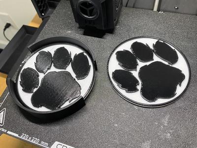 Shaggy Paw Coaster & Caddy