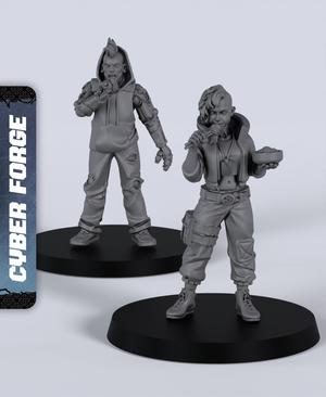 Plauge Civilians - With Free Cyberpunk Warhammer - 40k Sci-Fi Gift Ideas for RPG and Wargamers