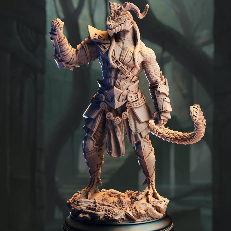 Black Dragonborn Fighter - Vaakrin Steeljaw