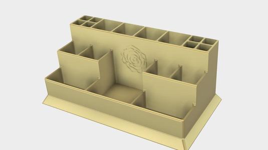 Straight makeup organizer