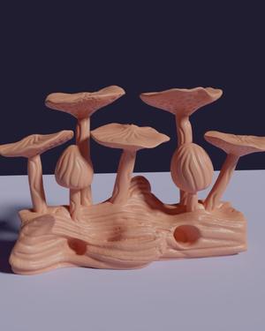 Mushrooms Free Standing, Decorative Statue, Art, Wood Carving, Sculpture,  Fungi Wall Decor
