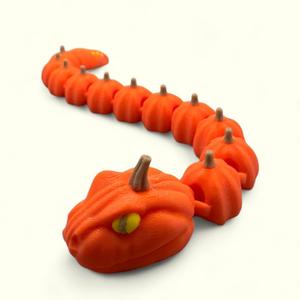 Pumpkin Snake Articulating Flexy - Print In Place