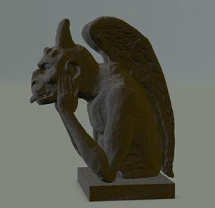 The stryge Cathedral chimeras Notre Dame from Paris by Viollet-le-Duc