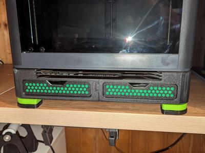 Bambu Lab riser with two drawer for 3 build plates