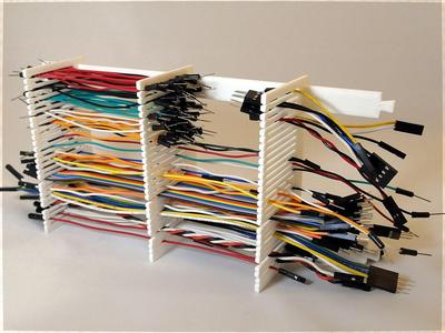 Hook-up wire rack