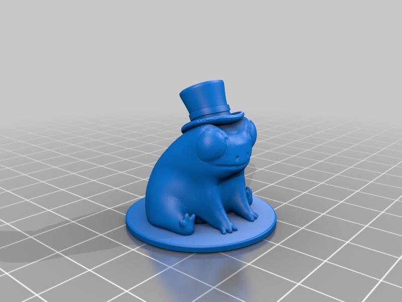Fred the Frog but with a Top Hat and also He is a Business Card Holder