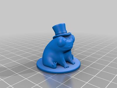 Fred the Frog but with a Top Hat and also He is a Business Card Holder