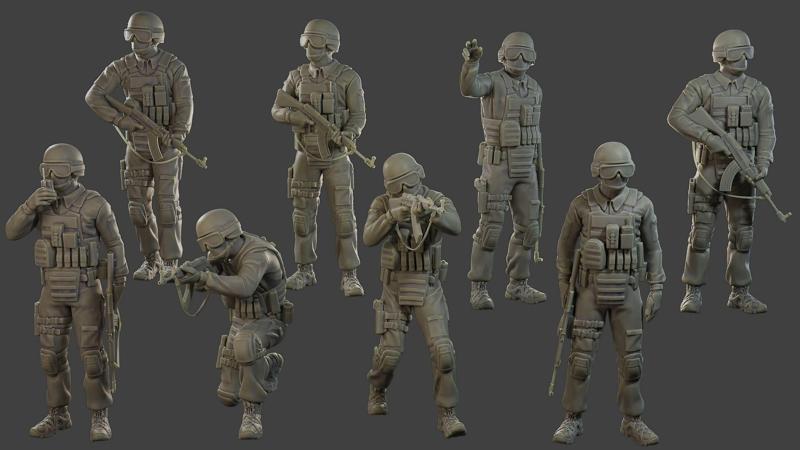 CzechSlovak Police Tactical Unit CPTU1 Pack1 3D Model Collection
