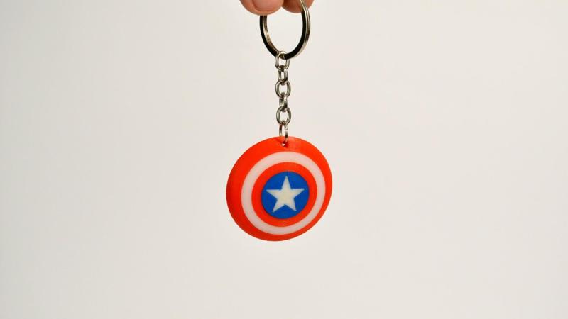 Captain America Shield Keychain