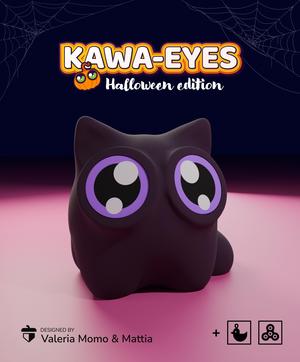 Kawa-eyes Cat 🐱🎃 Keychain & Fidget!