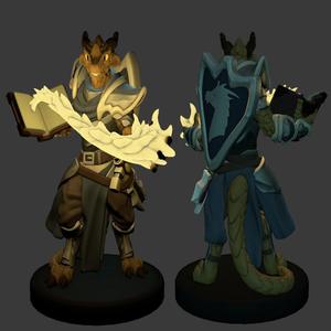 Half Dragon Paladin/Cleric Miniature